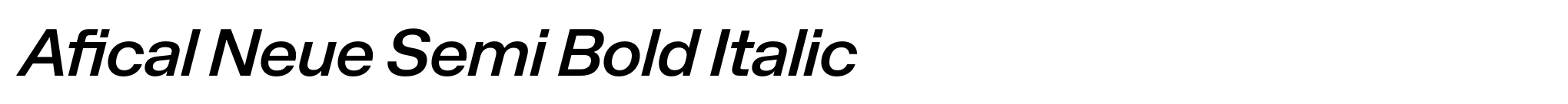 Afical Neue Semi Bold Italic image